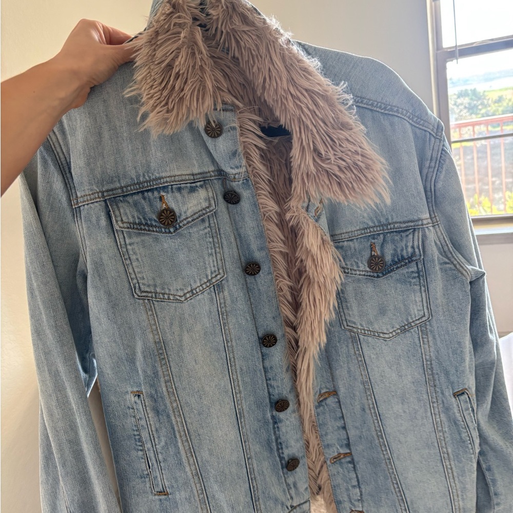 Mumu Fur-lined Denim Jacket